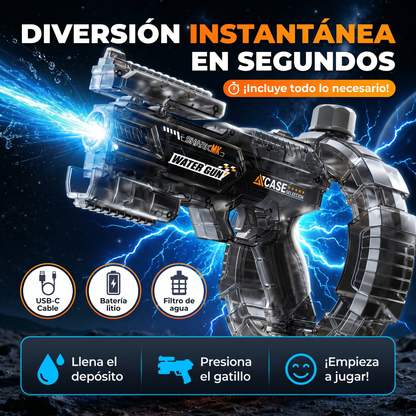 Pistola de agua eléctrica con luz